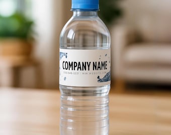 Business Water Bottle Labels, Company Marketing, Logo Stickers