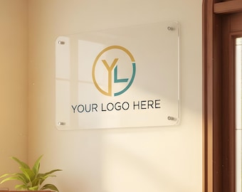 Custom Acrylic Business Logo Sign: Modern Office Decor