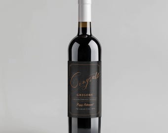 Personalized Retirement Wine Label: Congrats Permanent Vacation