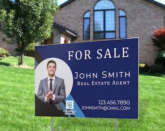 For Sale Realtor Yard Sign, Personalized Real Estate Open House, Coldwell Banker Signs, Advertising