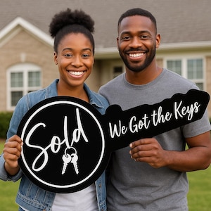 Sold Home Prop, Marketing Key, Real Estate Photo, Realtor Closing Sign