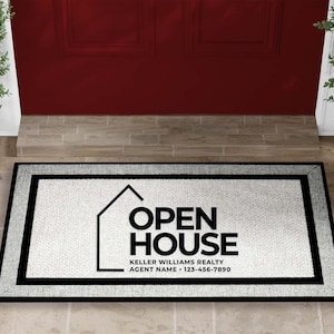 Realtor Open House, Real Estate Doormat, Home Listing, Agent Gift