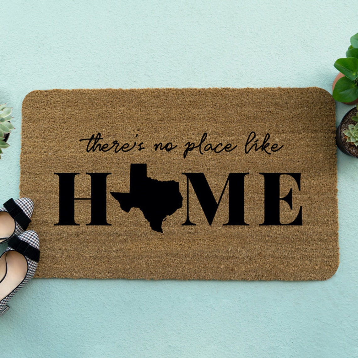 Texas Door Mat Personalized Doormat Custom Doormat Etsy