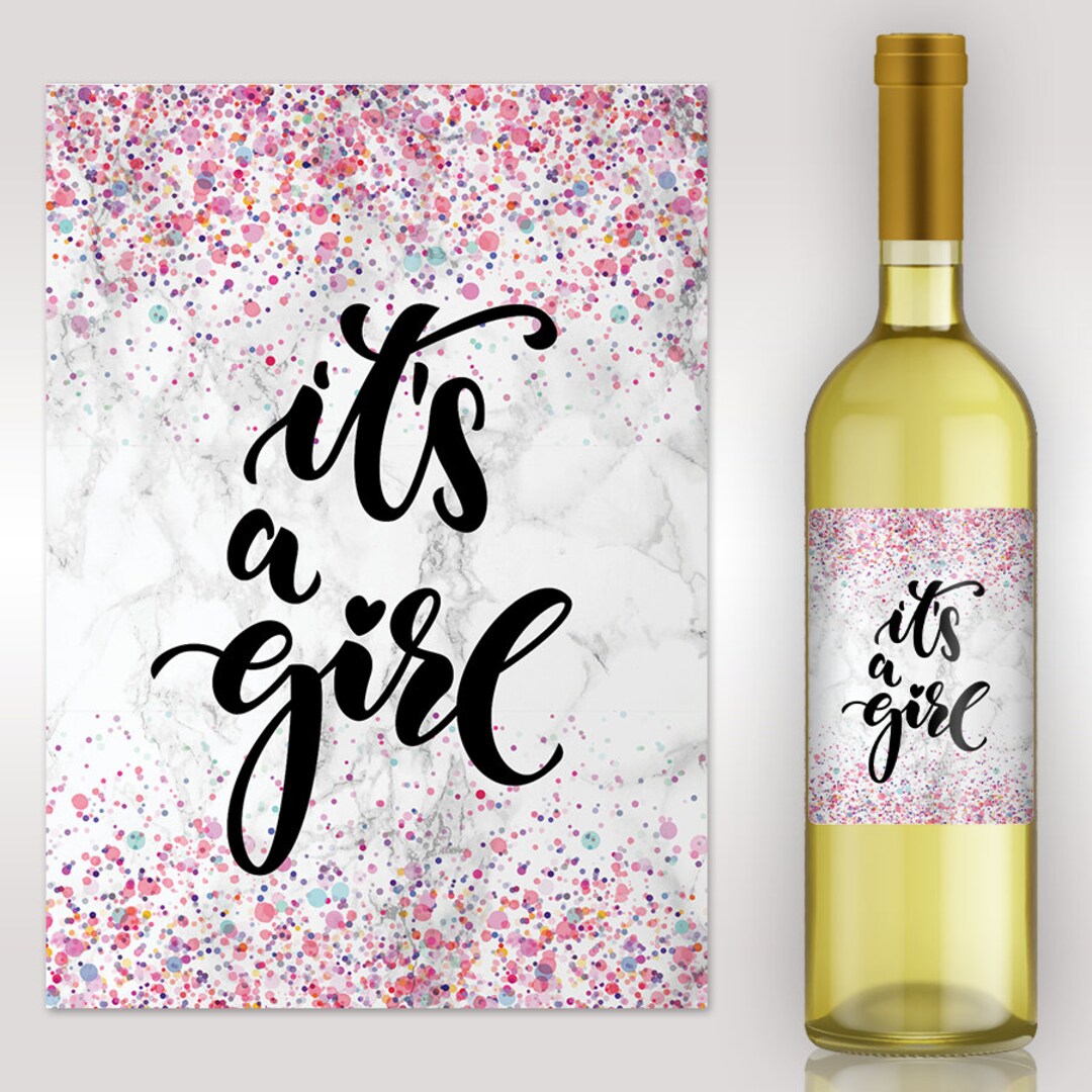 Baby Shower Wine Labels Custom Wine Label Baby Shower Etsy