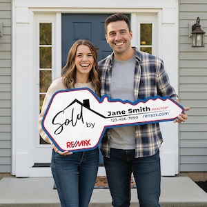 Realtor Sold Key Sign, Photo Prop, Real Estate Marketing