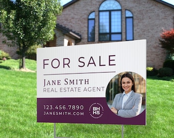 Berkshire Hathaway, For Sale Realtor Yard Sign, Personalized Real Estate Open House, Advertising