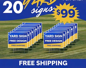 Custom Yard signs printed Sign yard political, school board,church, business bulk pricing Corrugated Plastic weatherproof 24x18