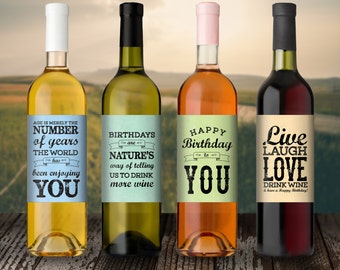 Birthday Gift - Birthday Wine Label - Custom Wine Label - 21st Birthday - Dirty Thirty - Milestone Birthday