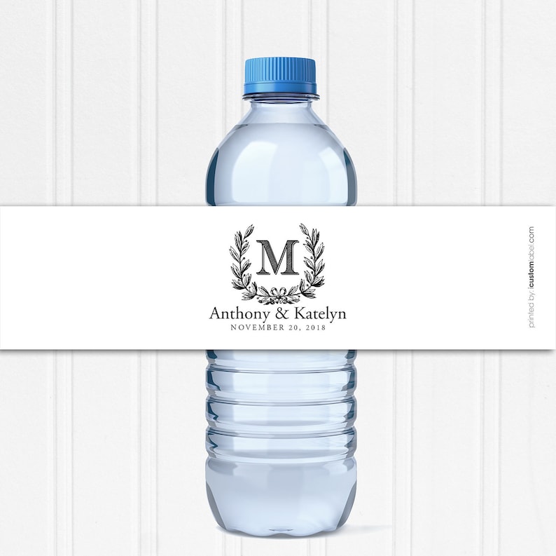 Wedding Water Bottle Labels Custom Water Bottle Labels Etsy