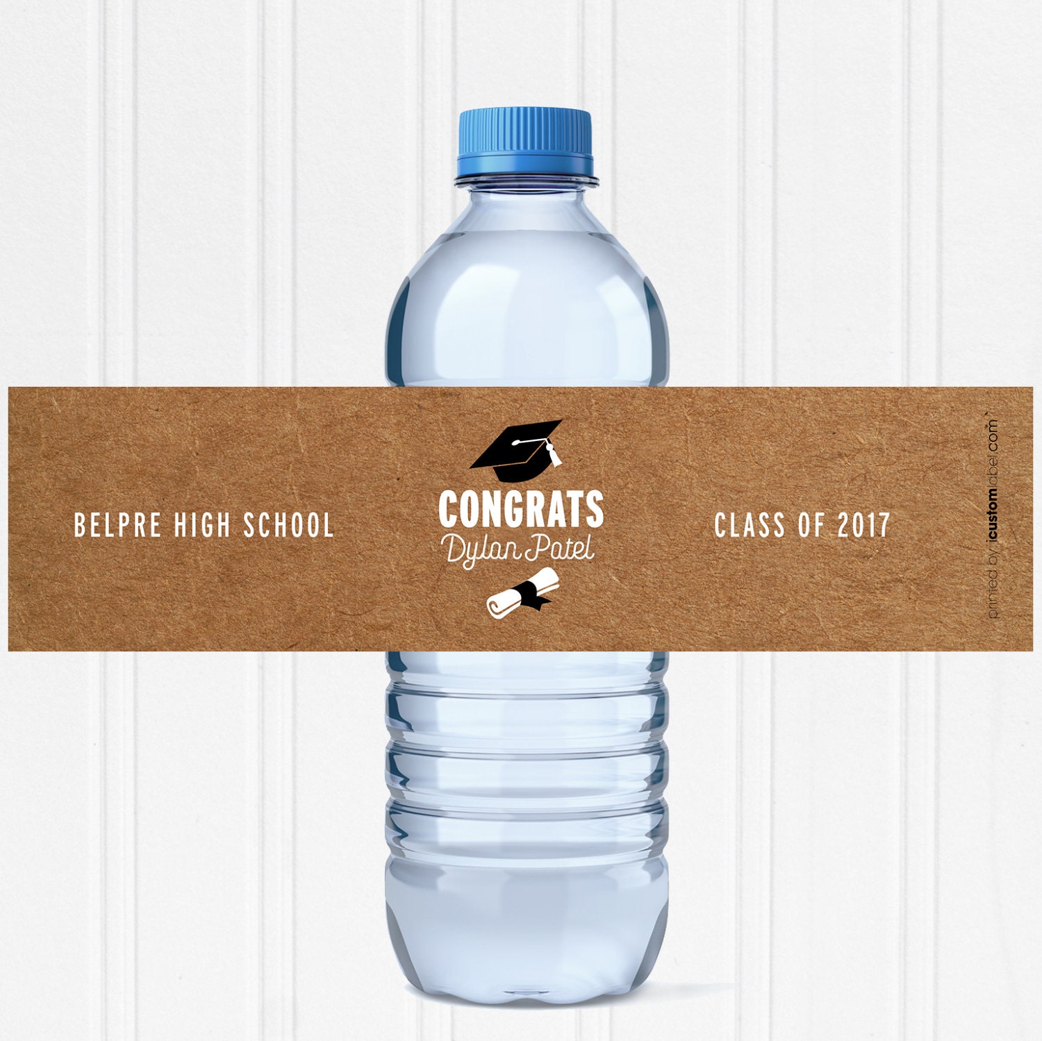 Personalized Graduation Labels - Water Bottle Labels - Class of 2019 - Highschool Graduation - High School Graduation - Custom Water Label