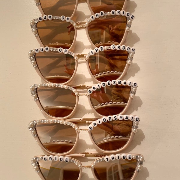 Gafas de sol para despedidas de soltera / Personalizadas / Cumpleaños / Bodas / Vacaciones / Decoradas / Varios diseños
