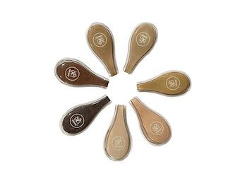 Coffee & Chocolate 7 clip pack Small Magnetic OliClip in Yummy Coffee and Chocolate neutral tones