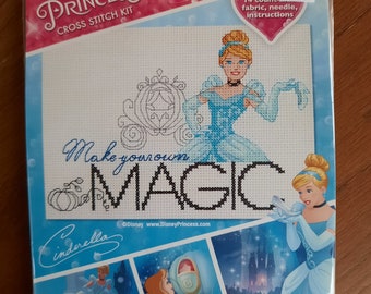 Disney Princess counted cross stitch kits, choice, Snow White, Cinderella, Dimensions, Kind to All, Make Your Own Magic