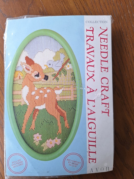 Broderie Crewel Avon Vintage Années 70 - Motifs Oiseaux Et Fleurs