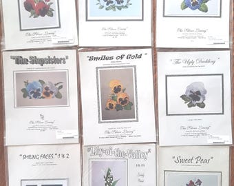 Pansy, Sweet Pea, Lily of the Valley, Silver Lining Counted Cross Stitch pattern, Marc Saastad, choice