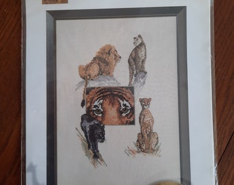 Animal Oehlenschlager counted cross stitch patterns, OOE Design, choice, raccoons, whales, bears, big cats