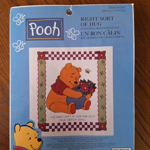 Winnie the pooh stamped cross stitch baby quilt sale