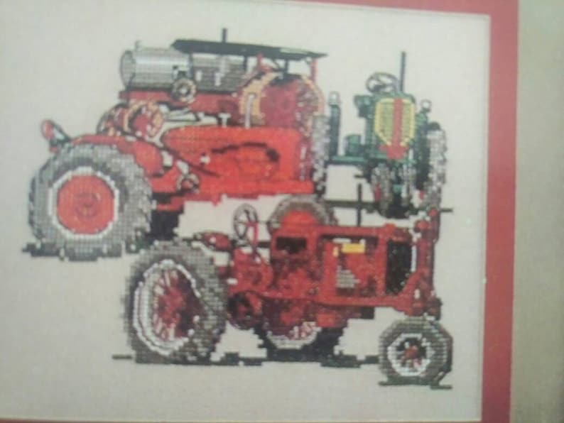 Counted Cross Stitch Pattern Barnyard Tractor John Deere Etsy