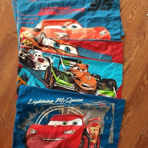 CLEARANCE Disney, pillow case pair, Cars 3, Lightning McQueen, Jackson Storm, pre-owned, Finn McMissile, Super Speedway, Fire it Up