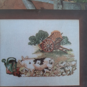 Oehlenschlager counted cross stitch patterns, OOE Design, garden animals, choice, chickens, bunnies, pigs