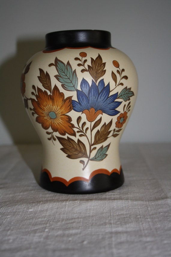 ビンテージgouda pottery Holland flower base Gouda, Dutch Pottery, Vintage, Flora Gouda Plateel Holland