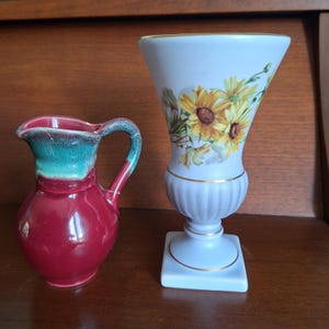 Gouda, Vintage Dutch Pottery, Your Choice, vase, Flora, Zuid Holland Plateelbakkerij, pitcher