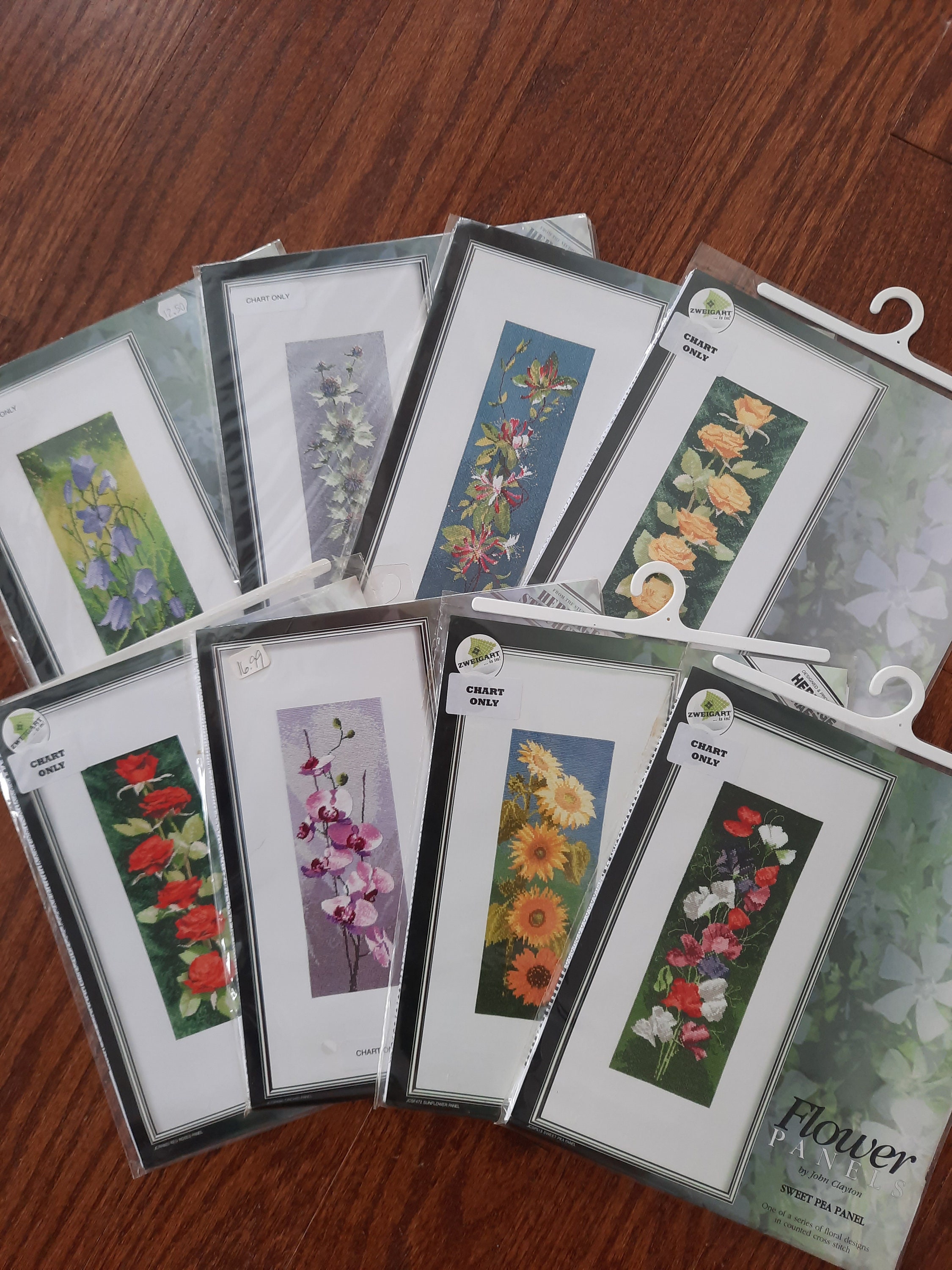 CLEARANCE Flower Panels,john Clayton Counted Cross Stitch Charts