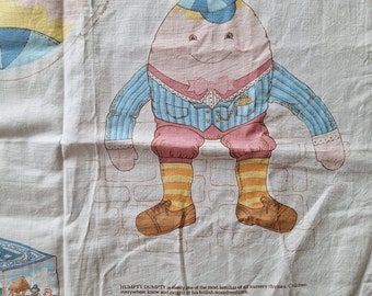 Stuffed Doll or pillow Fabric Panels, choice, pink elephant, B is for Bear, Humpty Dumpty