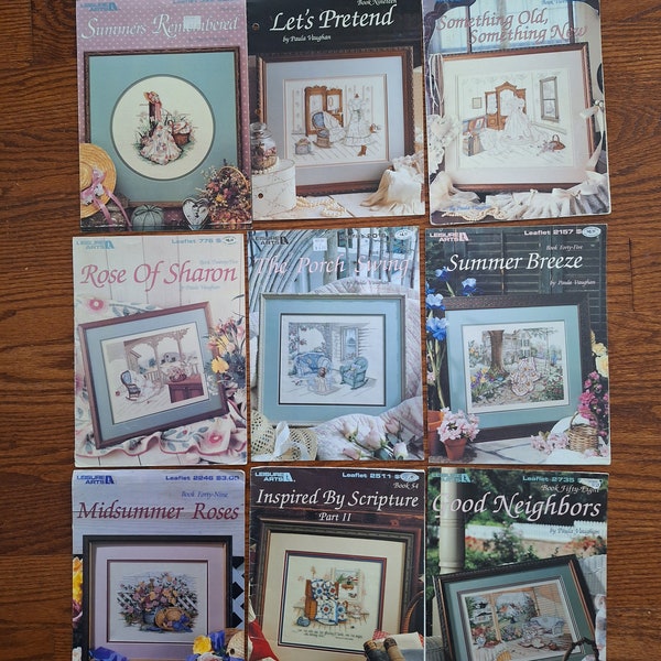 Choice,Paula Vaughan,Counted Cross Stitch Patterns,Summers Remembered,Let's Pretend,Something Old,Rose of Sharon,Porch Swing,Summer Breeze