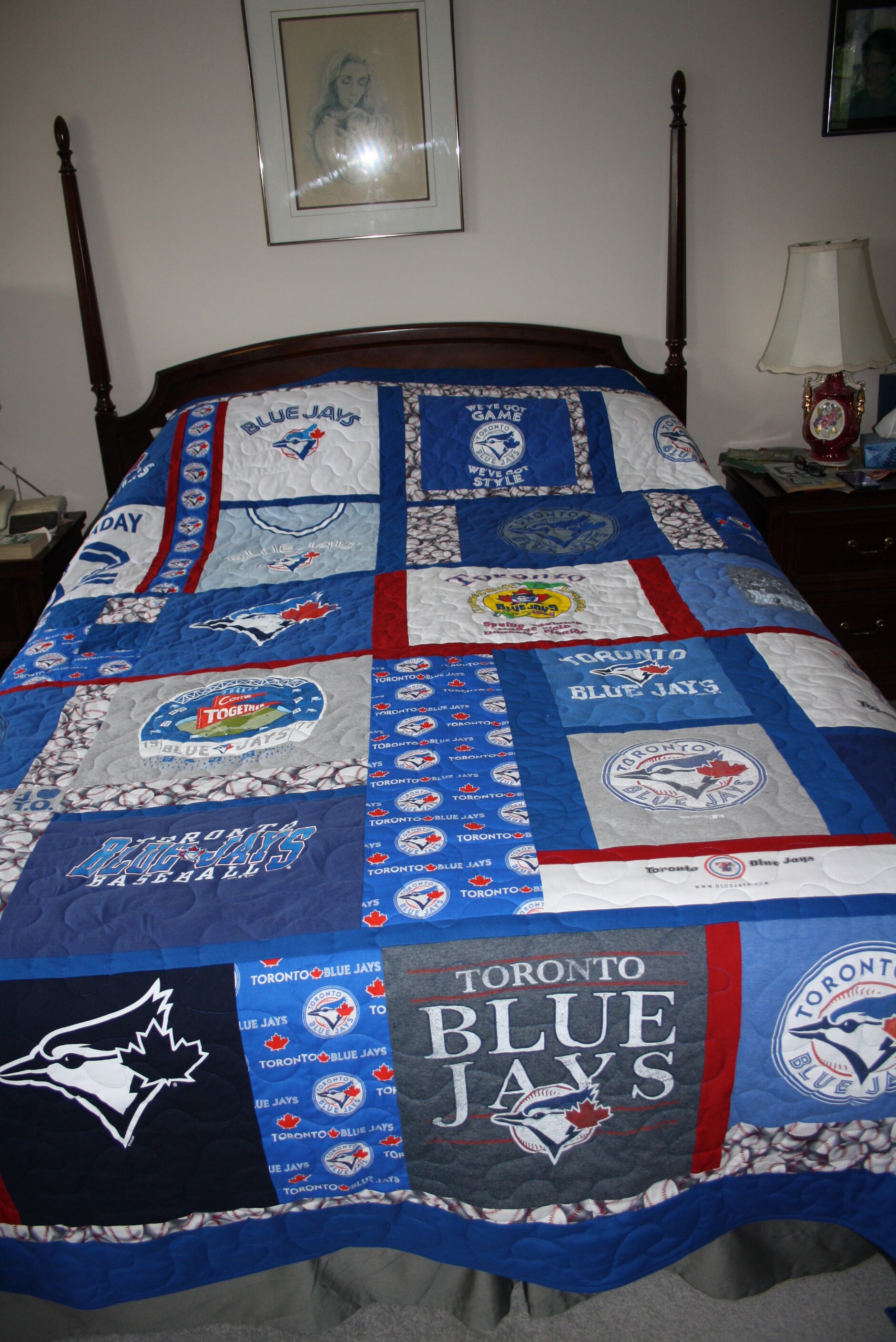 Quilt Toronto Blue Jays MLB Baseball Sports Fan Vintage Etsy Canada