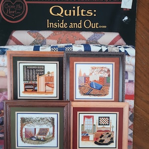 Quilts counted cross stitch patterns, Inside and Out, Cross My Heart