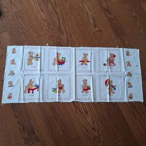 VIP-björnar, En uthärdlig vecka, tygpanel, Min vecka, quiltpanel, babypanel, quiltrutor