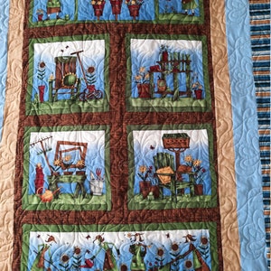CLEARANCE Gardening Lap Quilt, Debbie Mumm Panel, Muttertagsgeschenk, Ostergeschenk, Geschenk für Gärtnerin, Ihrer Wahl