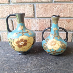 Czech Pottery vases, jugs, Gouda-like, Vintage