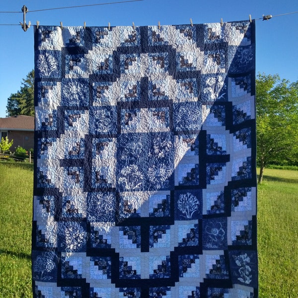 Floral Log Cabin Quilt Patterns Etsy