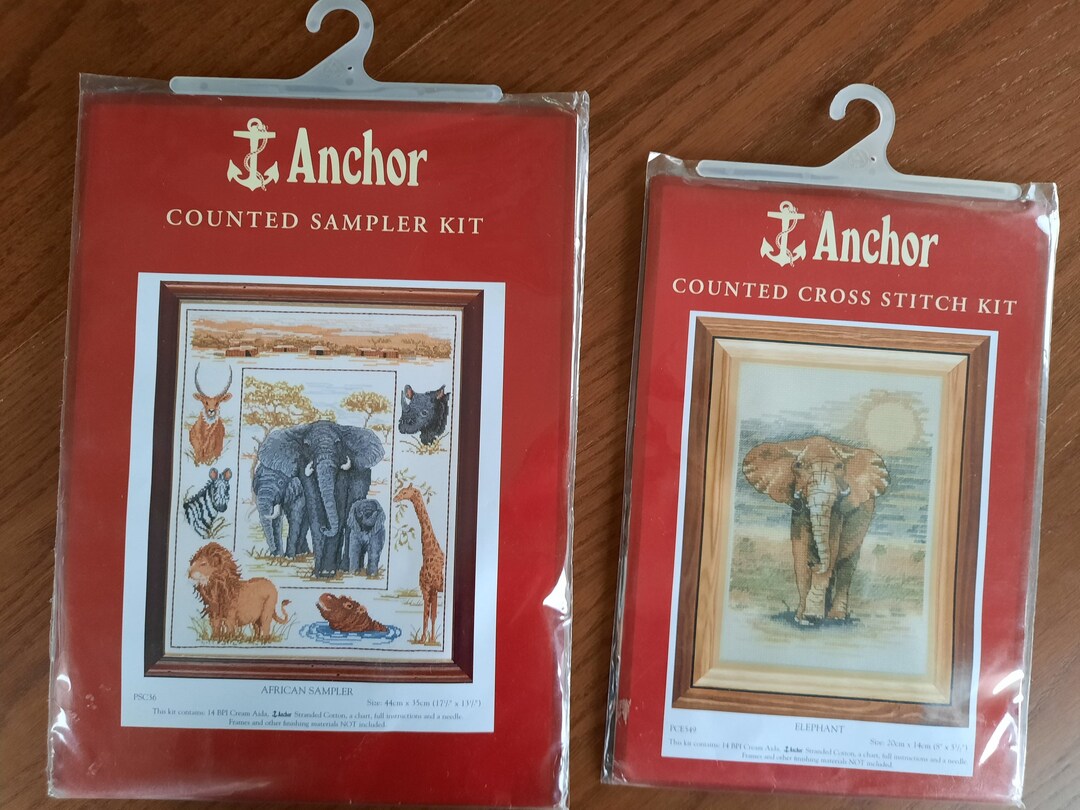 African Animal Counted Cross Stitch Kits Anchor Choice Etsy