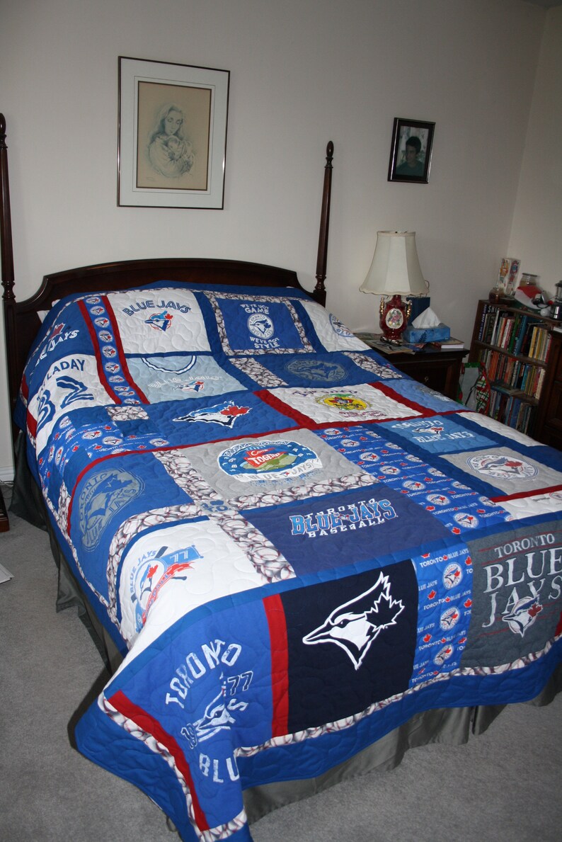 Quilt Toronto Blue Jays MLB Baseball Sports Fan Vintage Etsy
