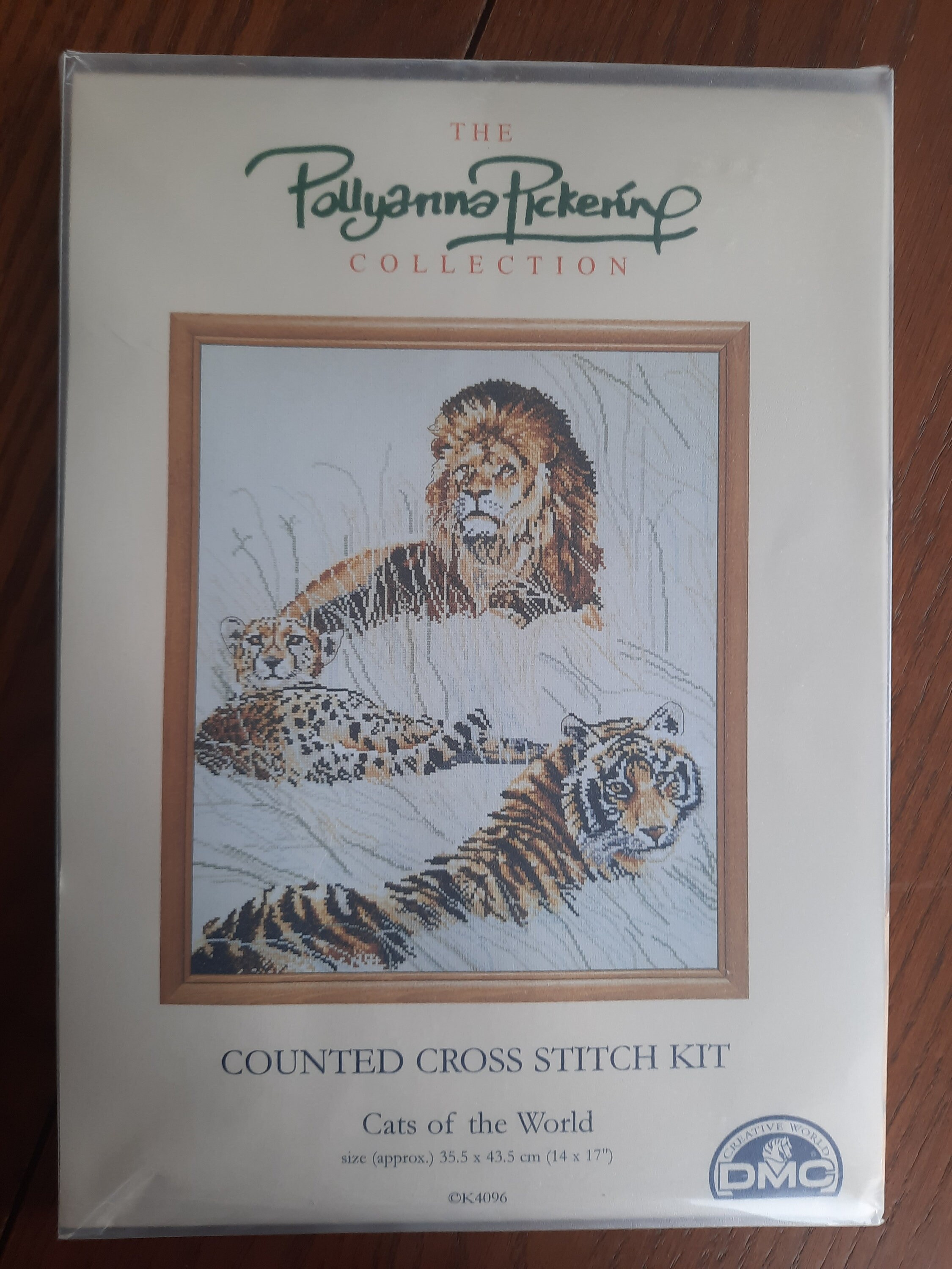 Big cat counted cross stitch kits, DMC, choice, Siberian Lynx K5256, Pollyanna Pickering Cats of the World, K4096