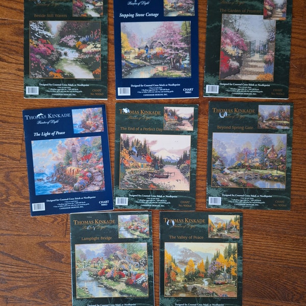 Thomas Kinkade Cross Stitch Charts, counted cross stitch, Candamar, choice