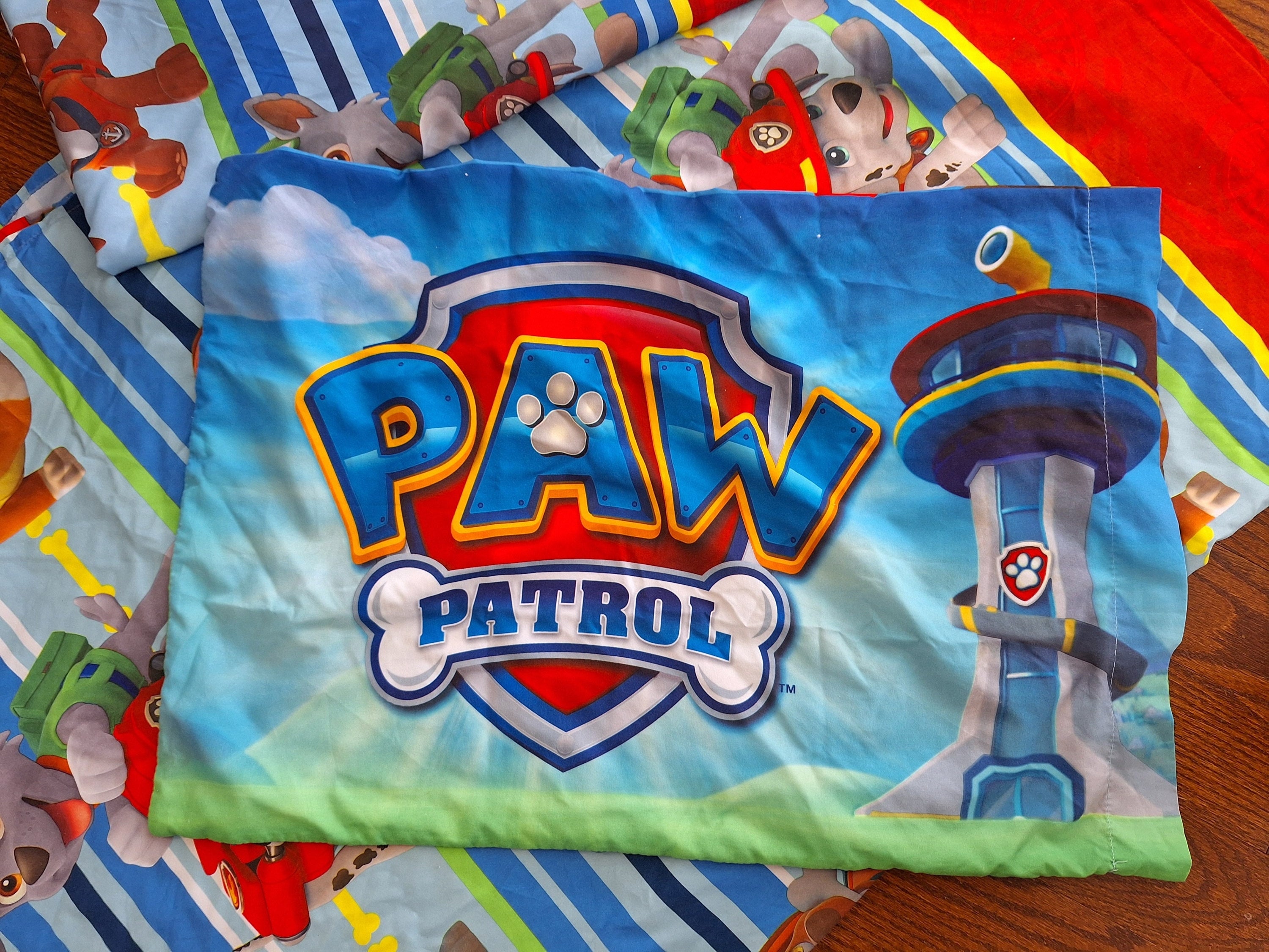 Paw Patrol Children s Bed Linen Twin Bed Vintage Choice of Flat Plus Fitted Plus Pillow Case Or 2 Flat Sheets Plus Pillowcase Etsy