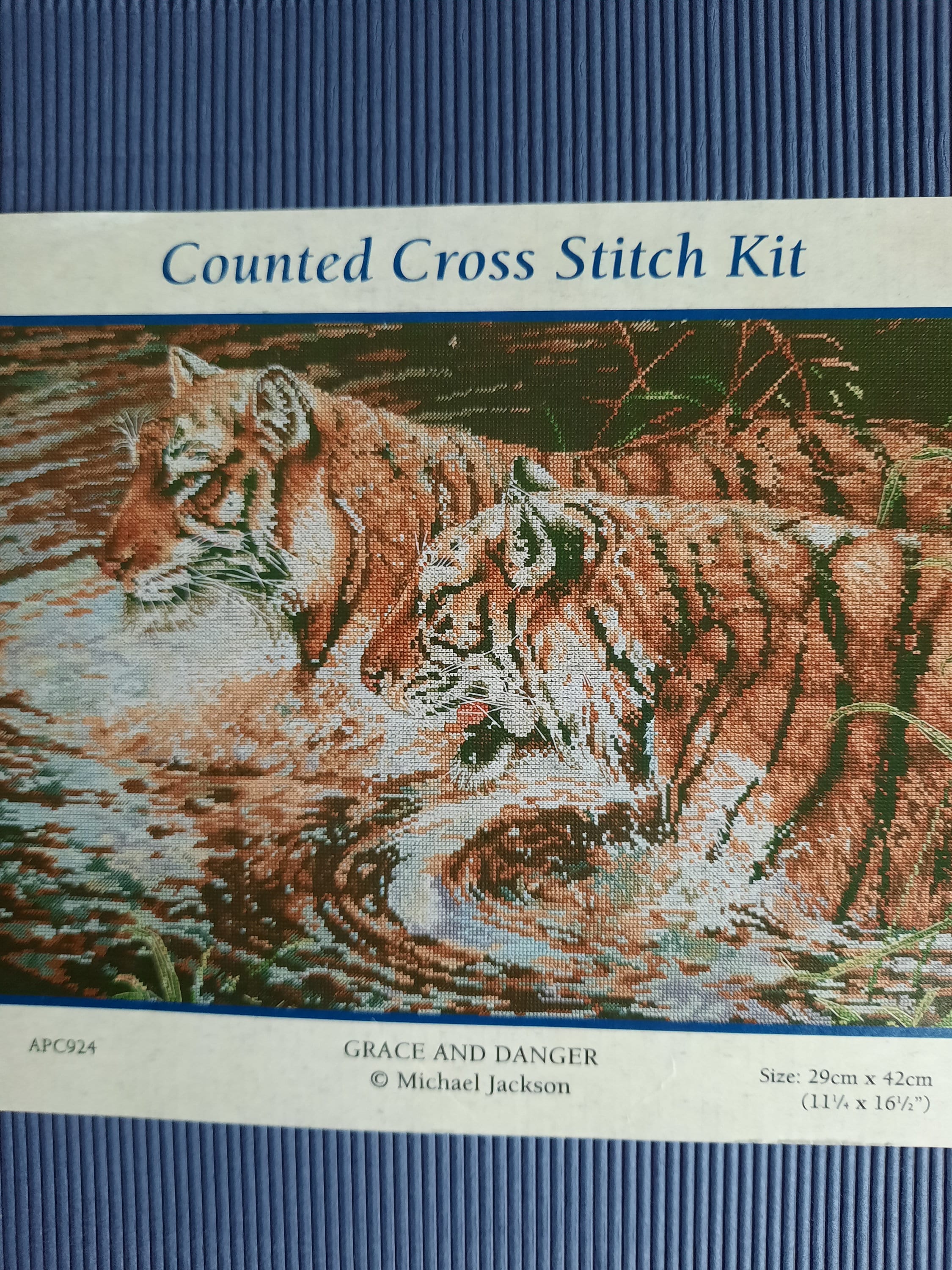 Grace and Danger, Tiger Counted Cross Stitch Kit, Anchor Premier