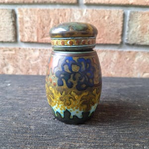 Gouda, Antique Dutch Pottery, lidded jar