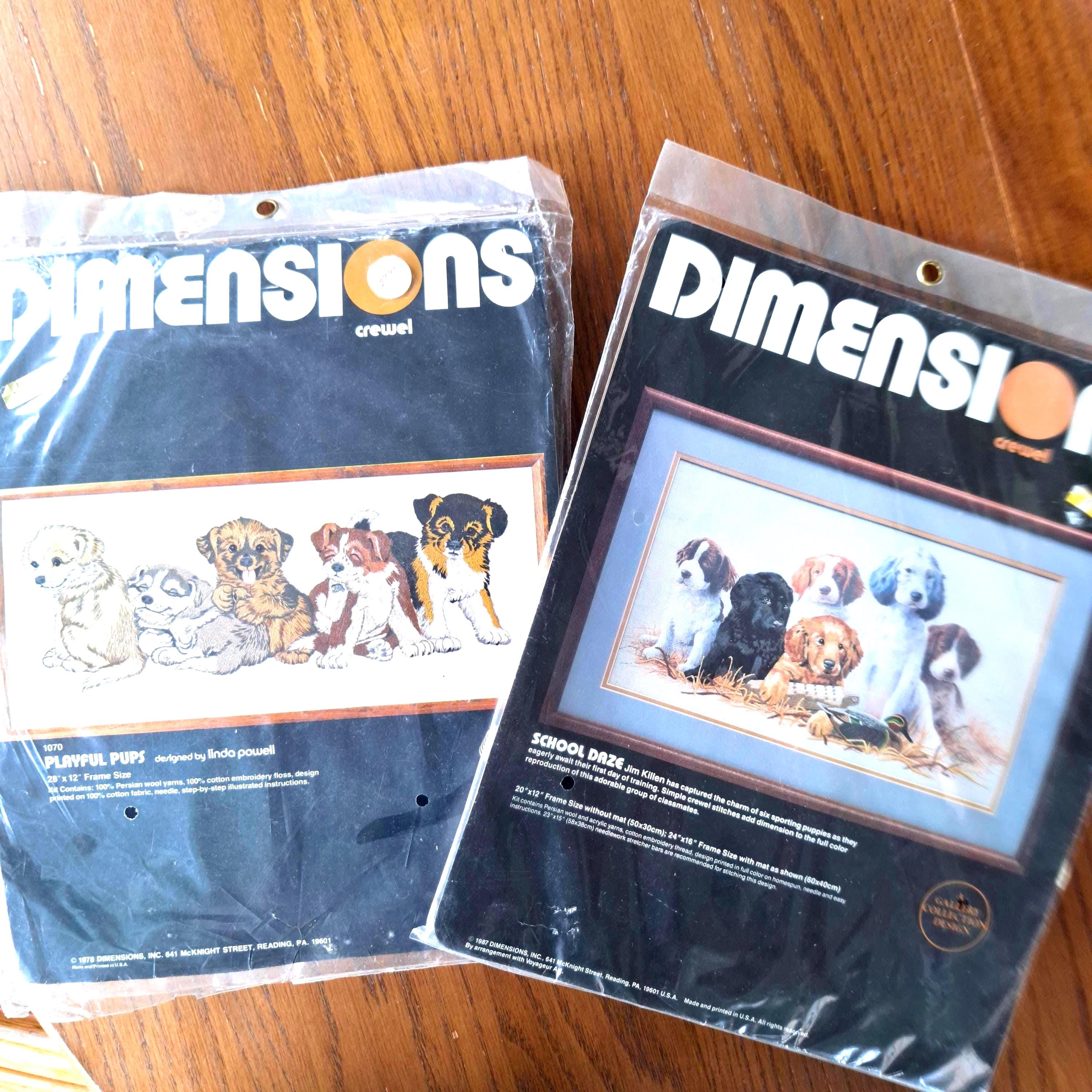 【新品】MANOF⭐︎VELOUR EMBROIDERY ALL IN ONE Puppies Crewel Embroidery Kits, Needlepoint, Vintage, Choice