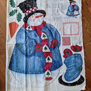 Snowman Door Panel, Fabric Panel, Daisy Kingdom, Christmas Decor, Winter Decor