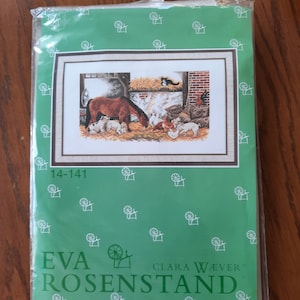 Farm Animals, counted cross stitch kits, Eva Rosenstand, Clara Wæver, choice, Barnyard Friends, Pigs, Donkeys and Ducks