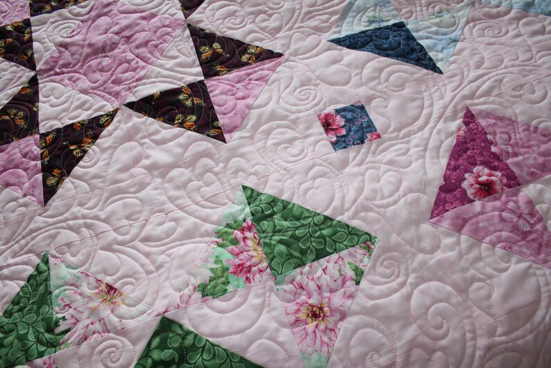 Mother/'s Day Quilt Pink Flowers Cake Mix Graduation Birthday Twin