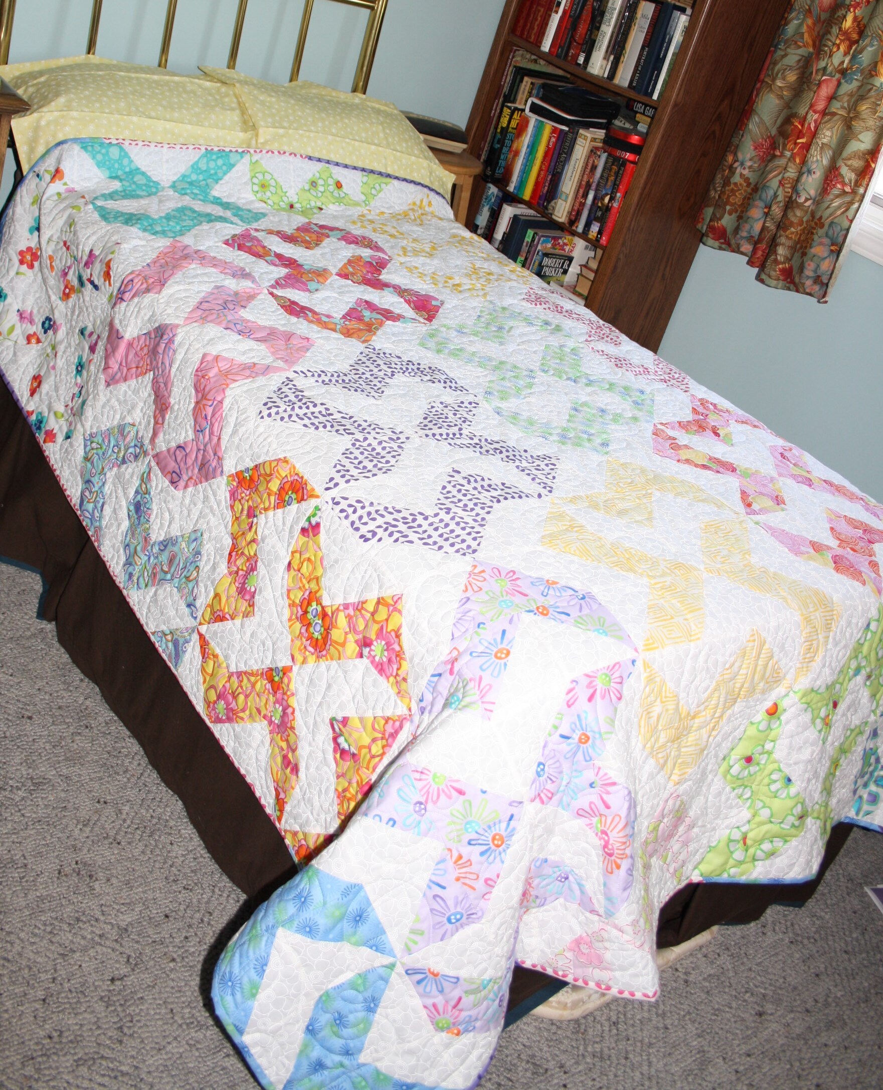 Cheek Patterns Modern Quilt Pattern, Cheek to Cheek, Fat Quarter Friendly, Twin, Queen ...