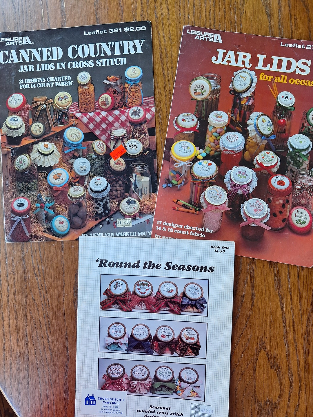 Jar Lids Counted Cross Stitch Patterns, Choice, Round the Seasons, Jar ...