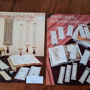 CLEARANCE Set of 2, Bookmarks, Bell Pulls, Counted Cross Stitch Pattern, Pat Waters, Country Crafts