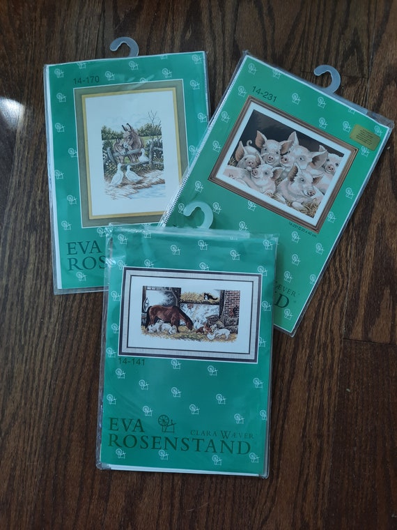 Farm Animals Counted Cross Stitch Kits Eva Rosenstand Clara Etsy